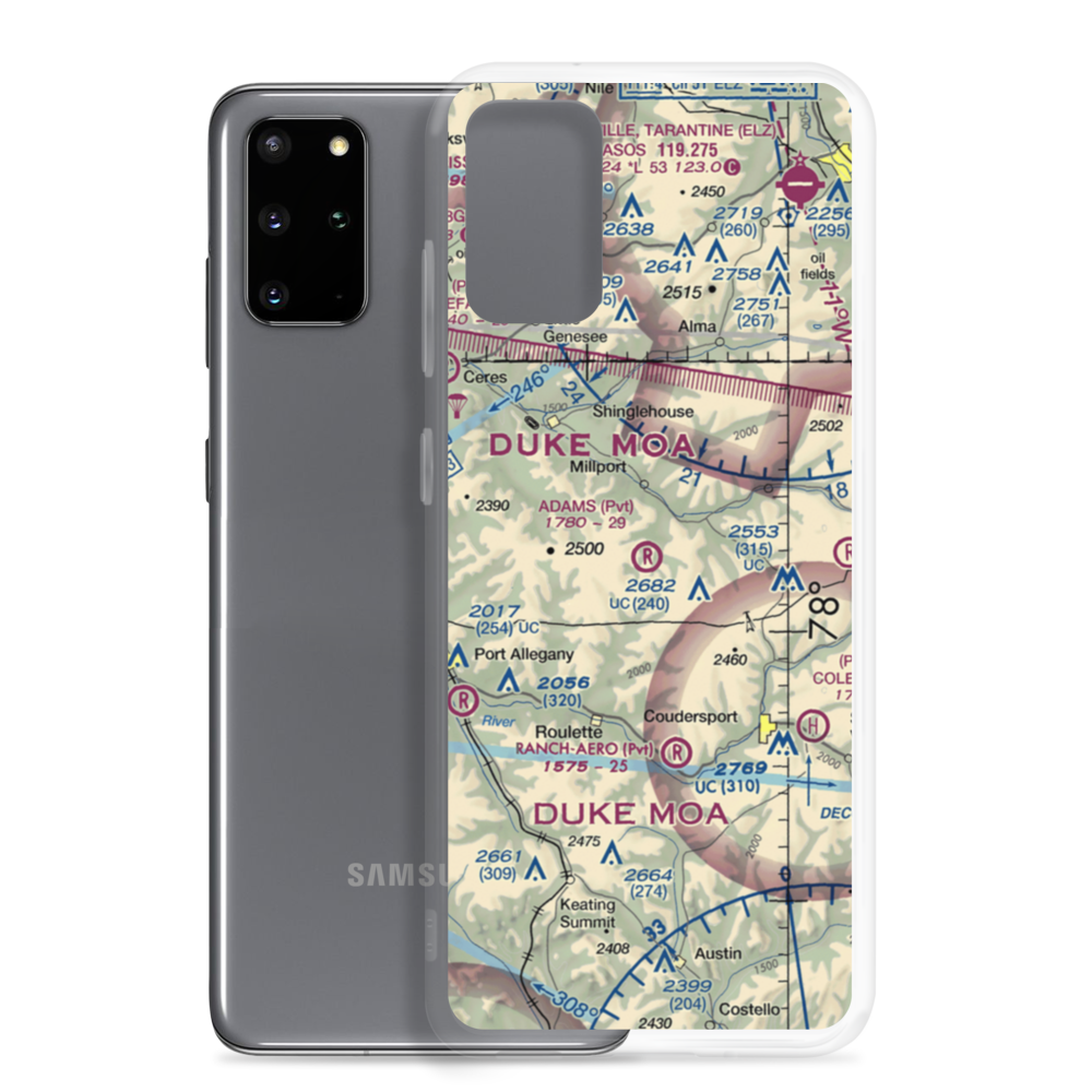 Adams Airport (90PA) VFR Sectional Samsung Case Samsung Galaxy S20 Plus model shown