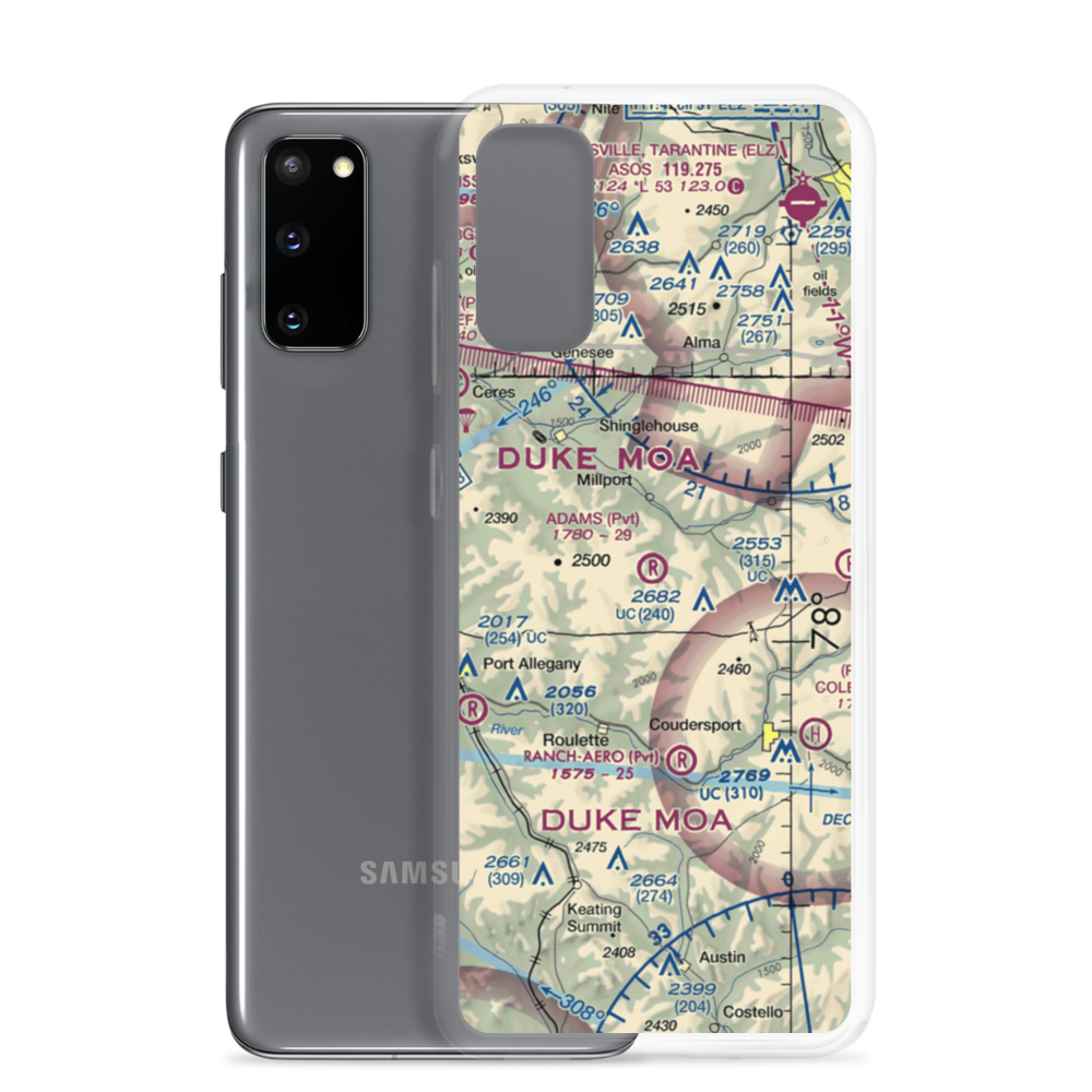 Adams Airport (90PA) VFR Sectional Samsung Case Samsung Galaxy S20 model shown