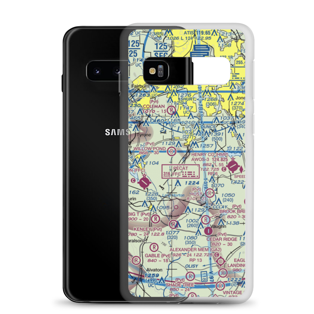 Adams Airport (GA91) VFR Sectional Samsung Case Samsung Galaxy S10 model shown