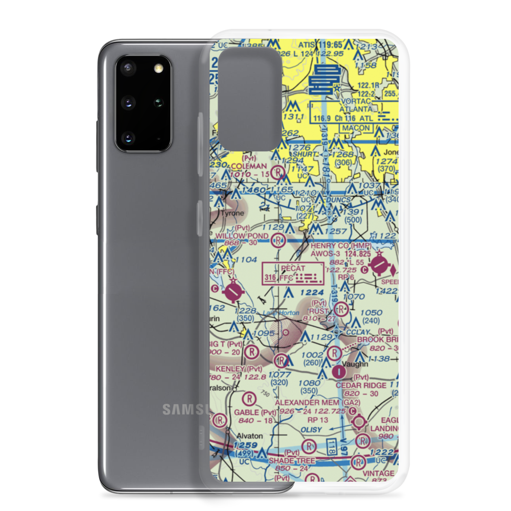 Adams Airport (GA91) VFR Sectional Samsung Case Samsung Galaxy S20 Plus model shown
