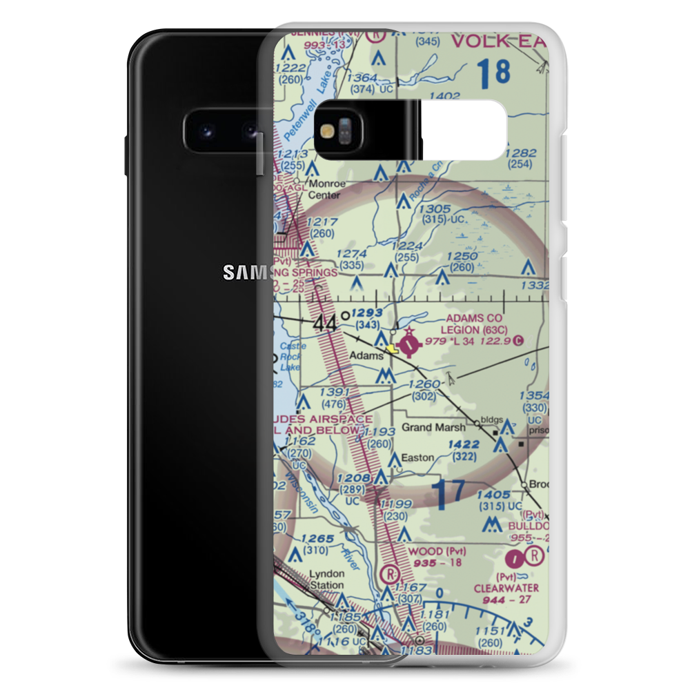 Adams County Legion Field (63C) VFR Sectional Samsung Case Samsung Galaxy S10+ model shown