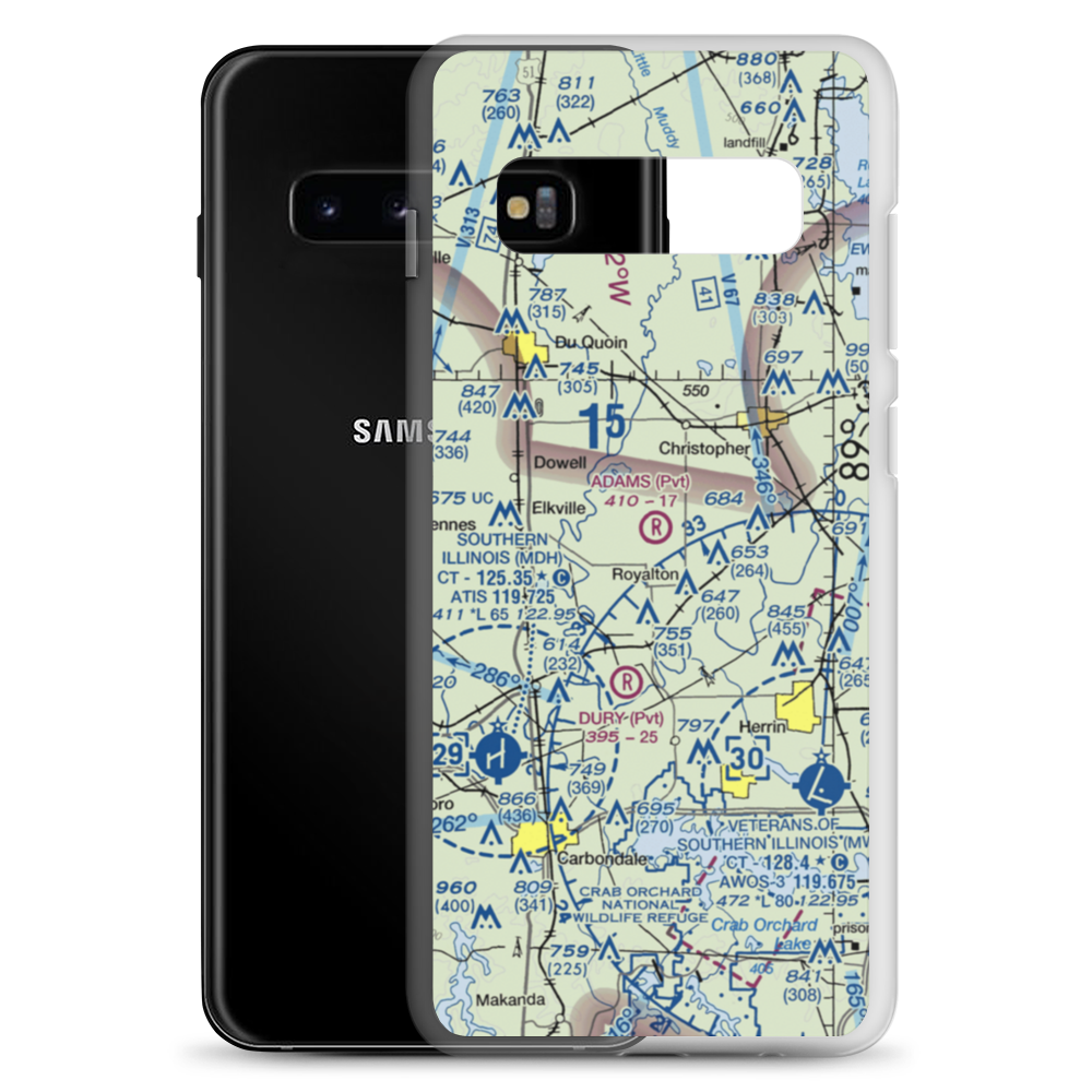 Adams Private Airport (94IS) VFR Sectional Samsung Case Samsung Galaxy S10+ model shown