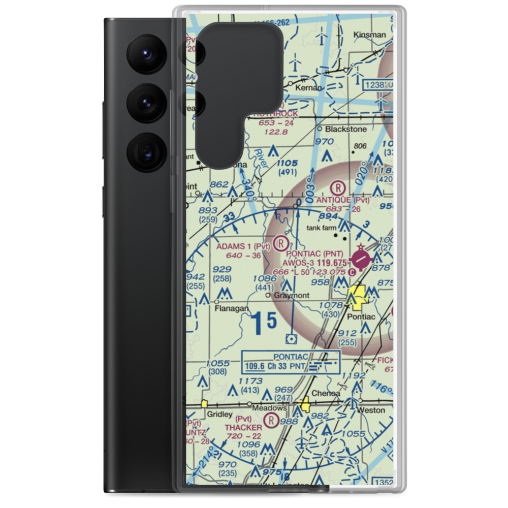 Adams Restricted Landing Area Number 2 (2LL7) VFR Sectional Samsung Case Samsung Galaxy S22 Ultra model shown