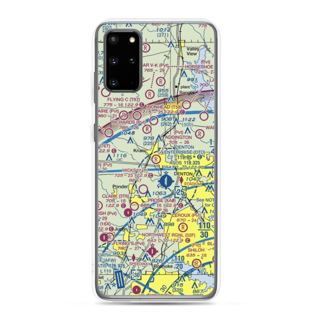 Addington Field (4TX8) VFR Sectional Samsung Case Samsung Galaxy S20 Plus model shown