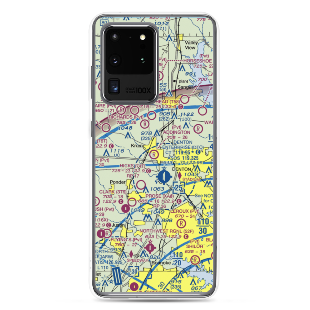 Addington Field (4TX8) VFR Sectional Samsung Case Samsung Galaxy S20 Ultra model shown
