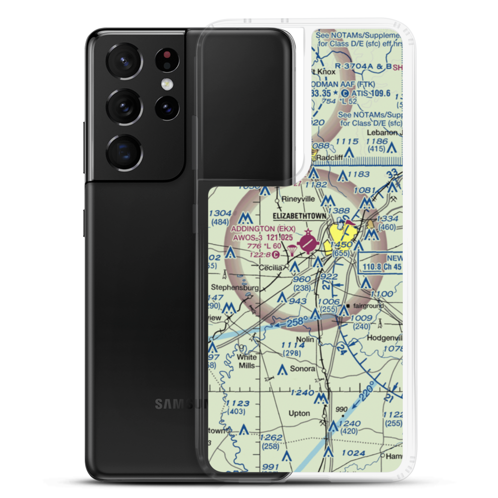 Addington Field (EKX) VFR Sectional Samsung Case Samsung Galaxy S21 Ultra model shown