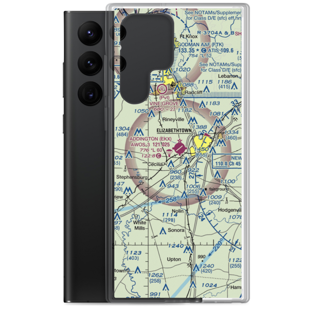 Addington Field (EKX) VFR Sectional Samsung Case Samsung Galaxy S22 Ultra model shown