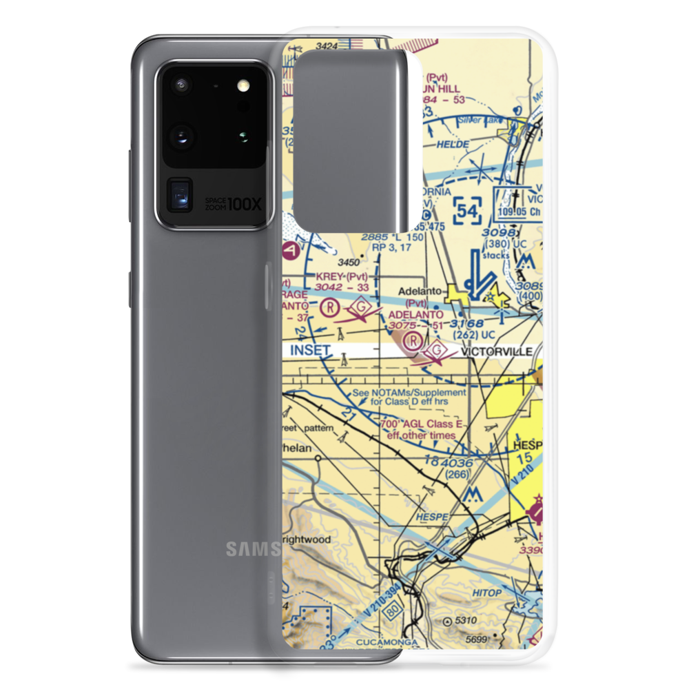 Adelanto Airport (52CL) VFR Sectional Samsung Case Samsung Galaxy S20 Ultra model shown