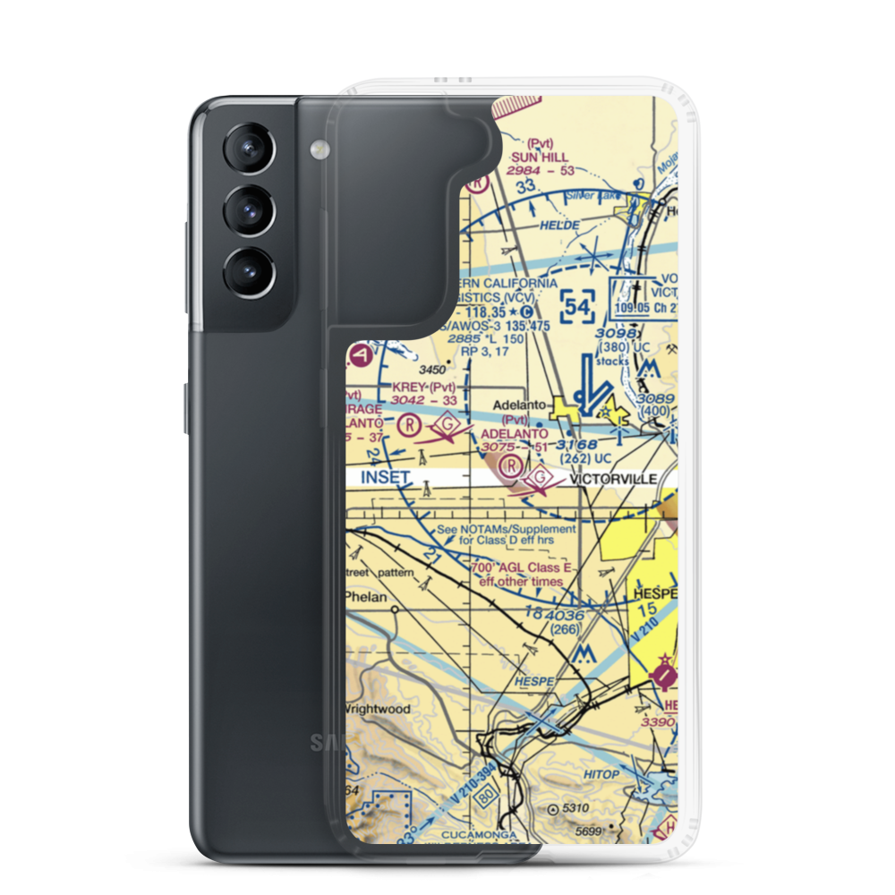 Adelanto Airport (52CL) VFR Sectional Samsung Case Samsung Galaxy S21 model shown