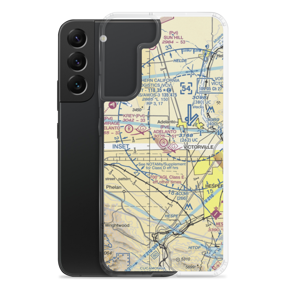 Adelanto Airport (52CL) VFR Sectional Samsung Case Samsung Galaxy S22 Plus model shown