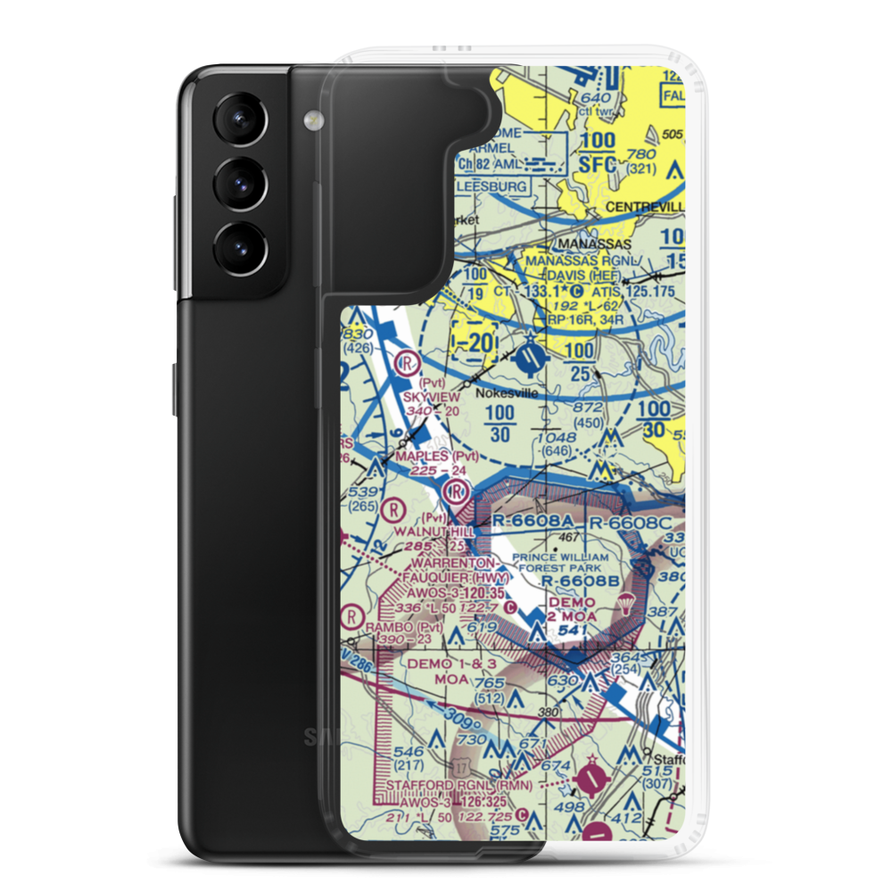 Aden Field (VA71) VFR Sectional Samsung Case Samsung Galaxy S21 Plus model shown