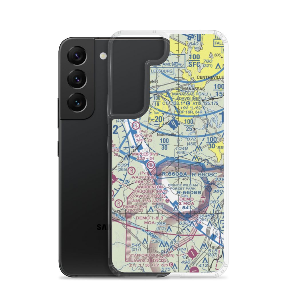 Aden Field (VA71) VFR Sectional Samsung Case Samsung Galaxy S22 model shown