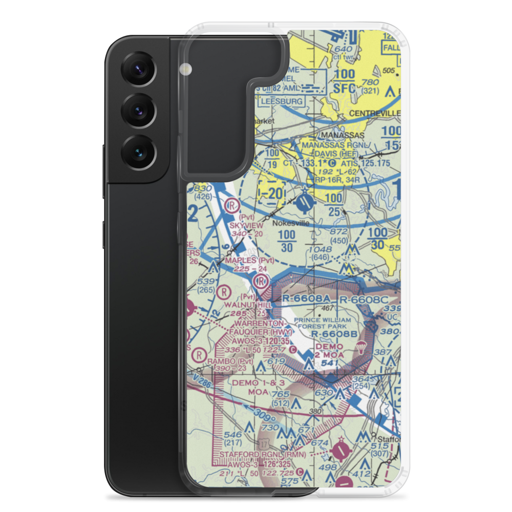 Aden Field (VA71) VFR Sectional Samsung Case Samsung Galaxy S22 Plus model shown