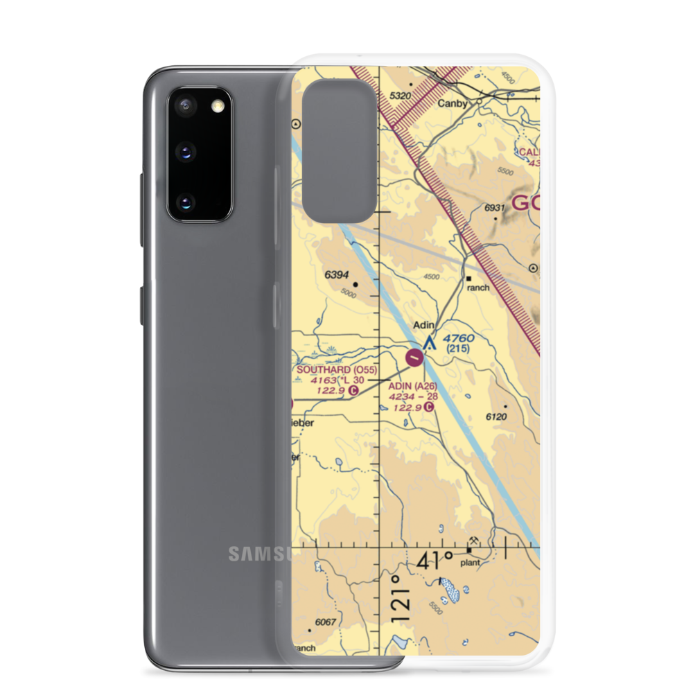 Adin Airport (A26) VFR Sectional Samsung Case Samsung Galaxy S20 model shown