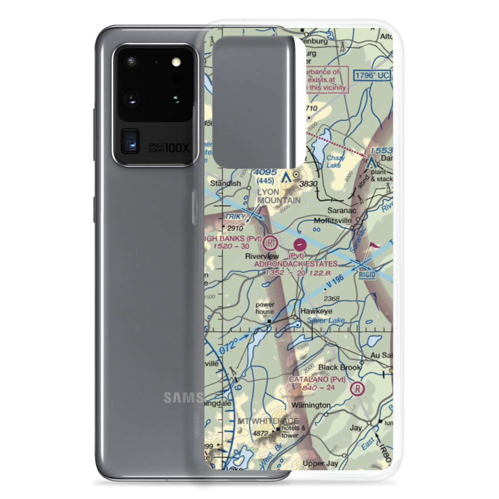 Adirondack Airpark Estates Airport (NY17) VFR Sectional Samsung Case Samsung Galaxy S20 Ultra model shown