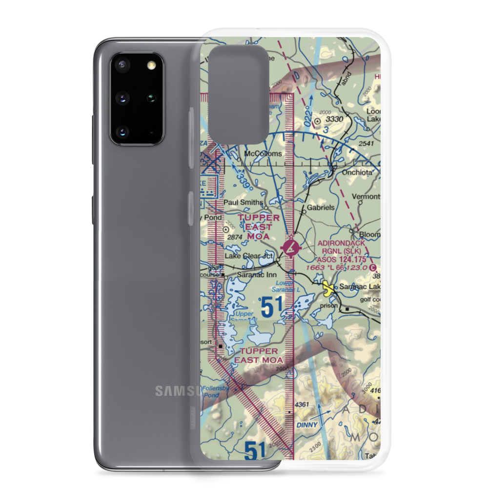 Adirondack Regional Airport (SLK) VFR Sectional Samsung Case Samsung Galaxy S20 Plus model shown