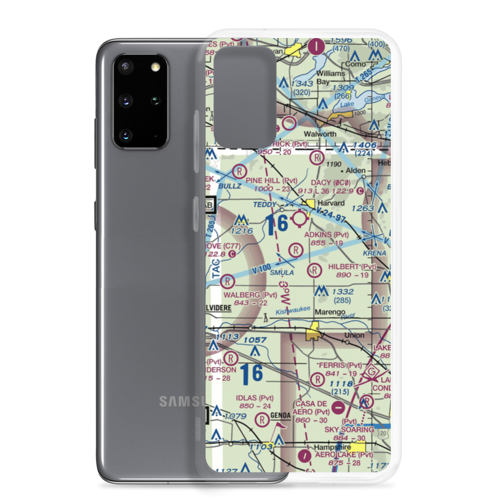 Adkins RLA Restricted Landing Area (8IL0) VFR Sectional Samsung Case Samsung Galaxy S20 Plus model shown