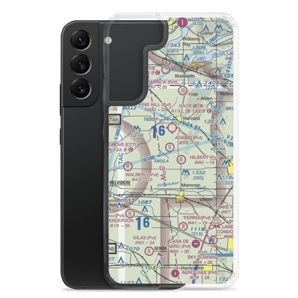 Adkins RLA Restricted Landing Area (8IL0) VFR Sectional Samsung Case Samsung Galaxy S22 Plus model shown