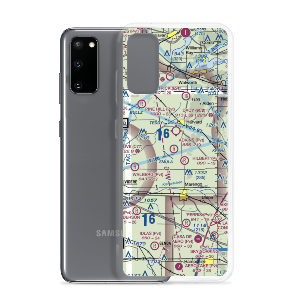Adkins RLA Restricted Landing Area (8IL0) VFR Sectional Samsung Case Samsung Galaxy S20 model shown