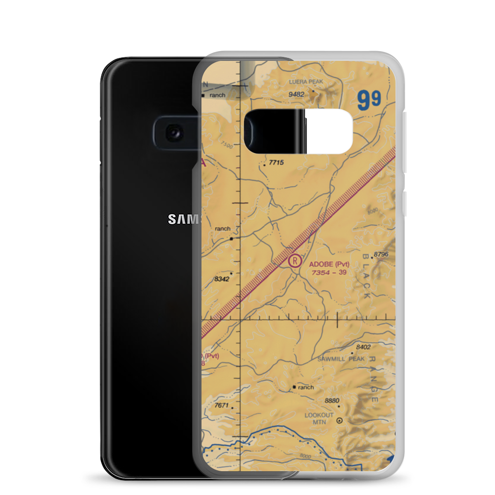 Adobe Ranch Private Airport (NM37) VFR Sectional Samsung Case Samsung Galaxy S10e model shown