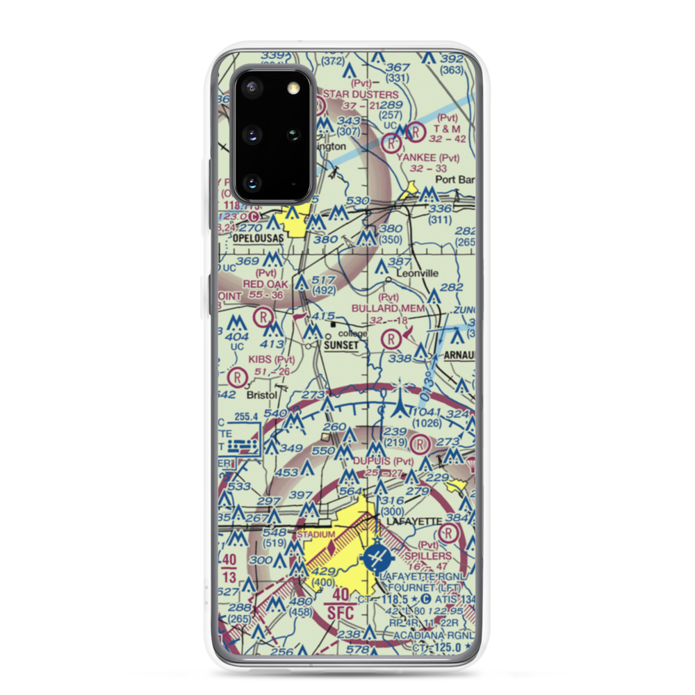 Aeleron Airport (08LS) VFR Sectional Samsung Case Samsung Galaxy S20 Plus model shown