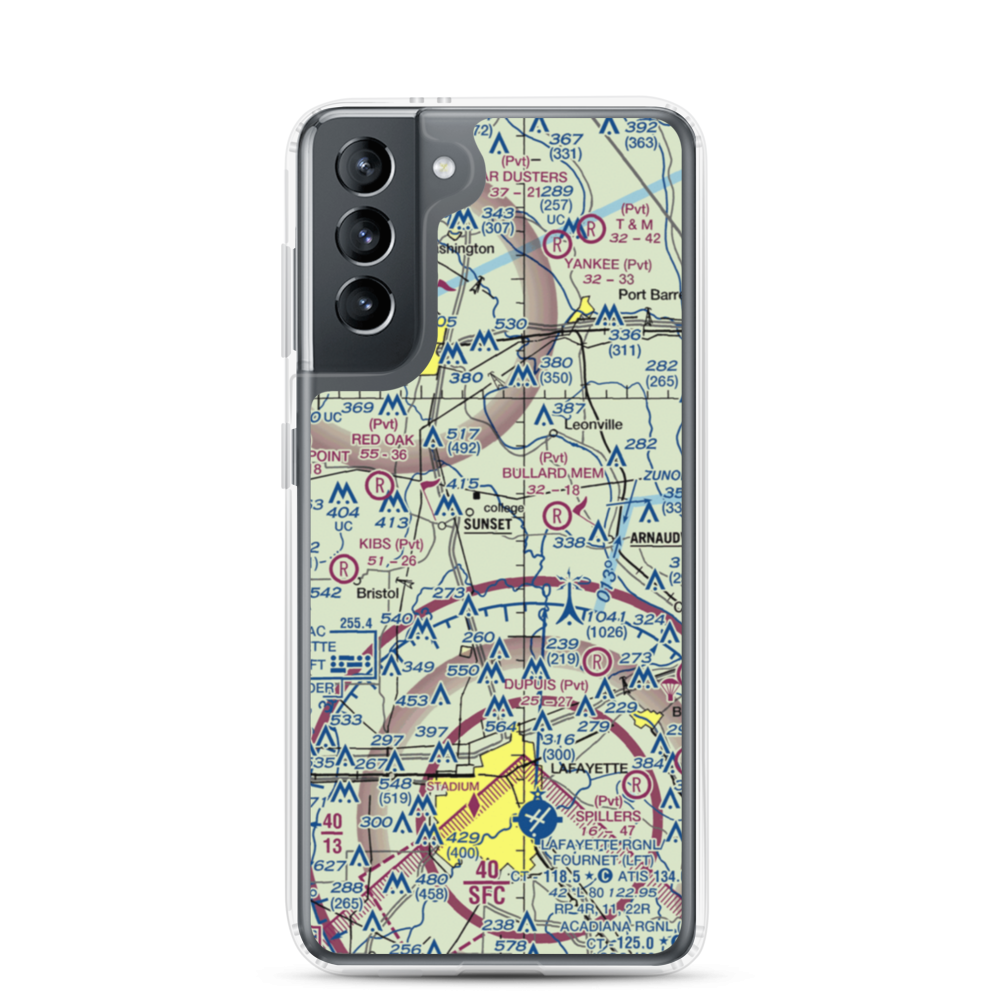 Aeleron Airport (08LS) VFR Sectional Samsung Case Samsung Galaxy S21 model shown
