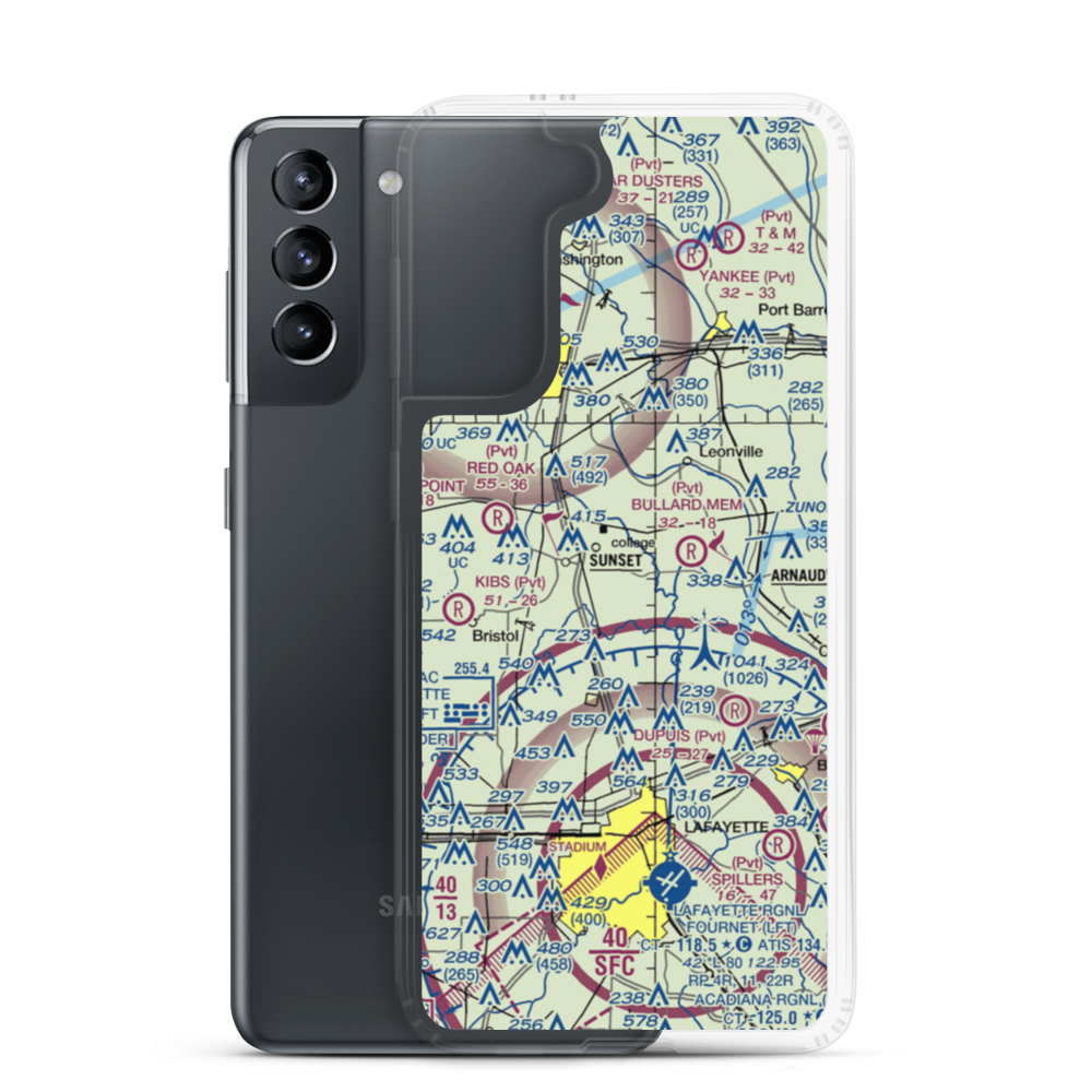 Aeleron Airport (08LS) VFR Sectional Samsung Case Samsung Galaxy S21 model shown