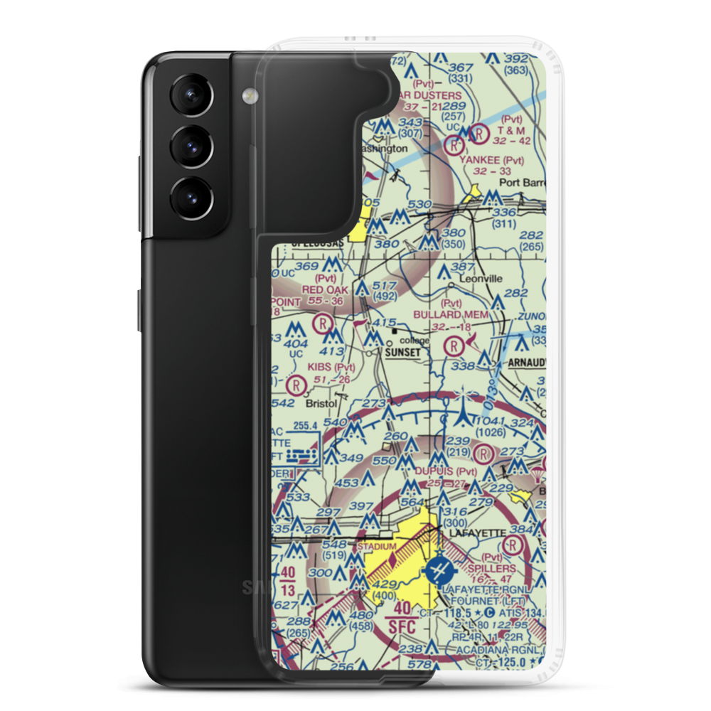 Aeleron Airport (08LS) VFR Sectional Samsung Case Samsung Galaxy S21 Plus model shown