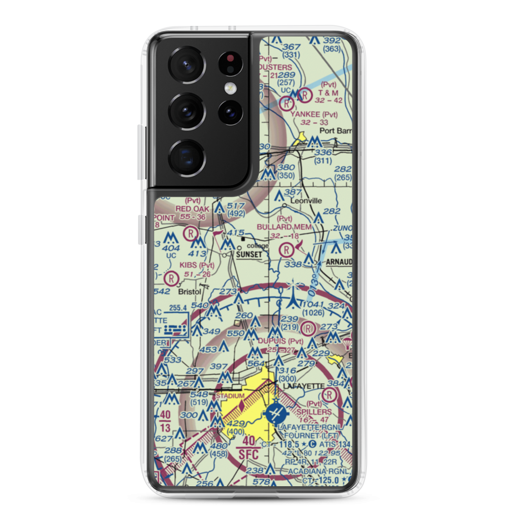 Aeleron Airport (08LS) VFR Sectional Samsung Case Samsung Galaxy S21 Ultra model shown