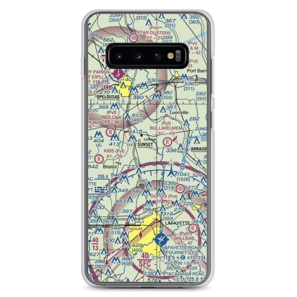 Aeleron Airport (08LS) VFR Sectional Samsung Case Samsung Galaxy S10+ model shown