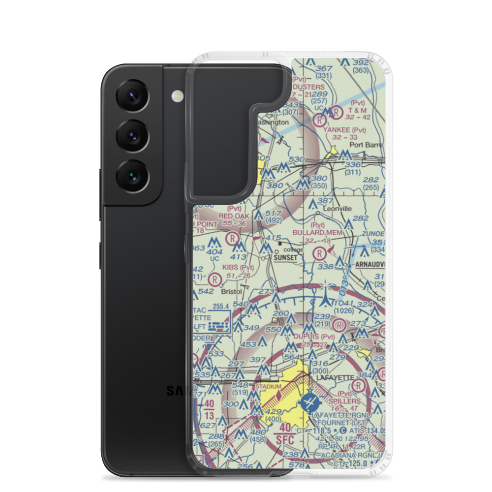 Aeleron Airport (08LS) VFR Sectional Samsung Case Samsung Galaxy S22 model shown