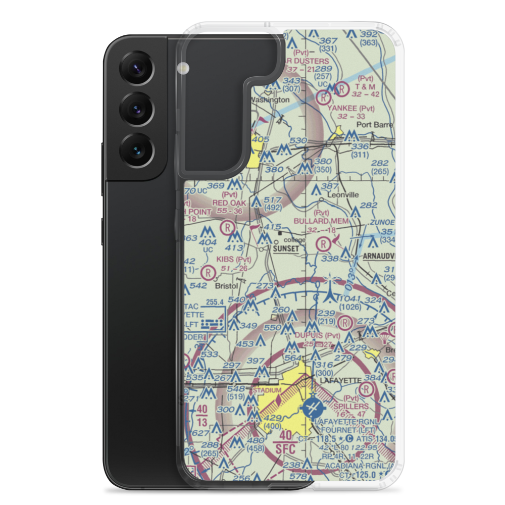 Aeleron Airport (08LS) VFR Sectional Samsung Case Samsung Galaxy S22 Plus model shown
