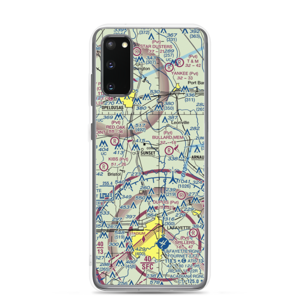 Aeleron Airport (08LS) VFR Sectional Samsung Case Samsung Galaxy S20 model shown