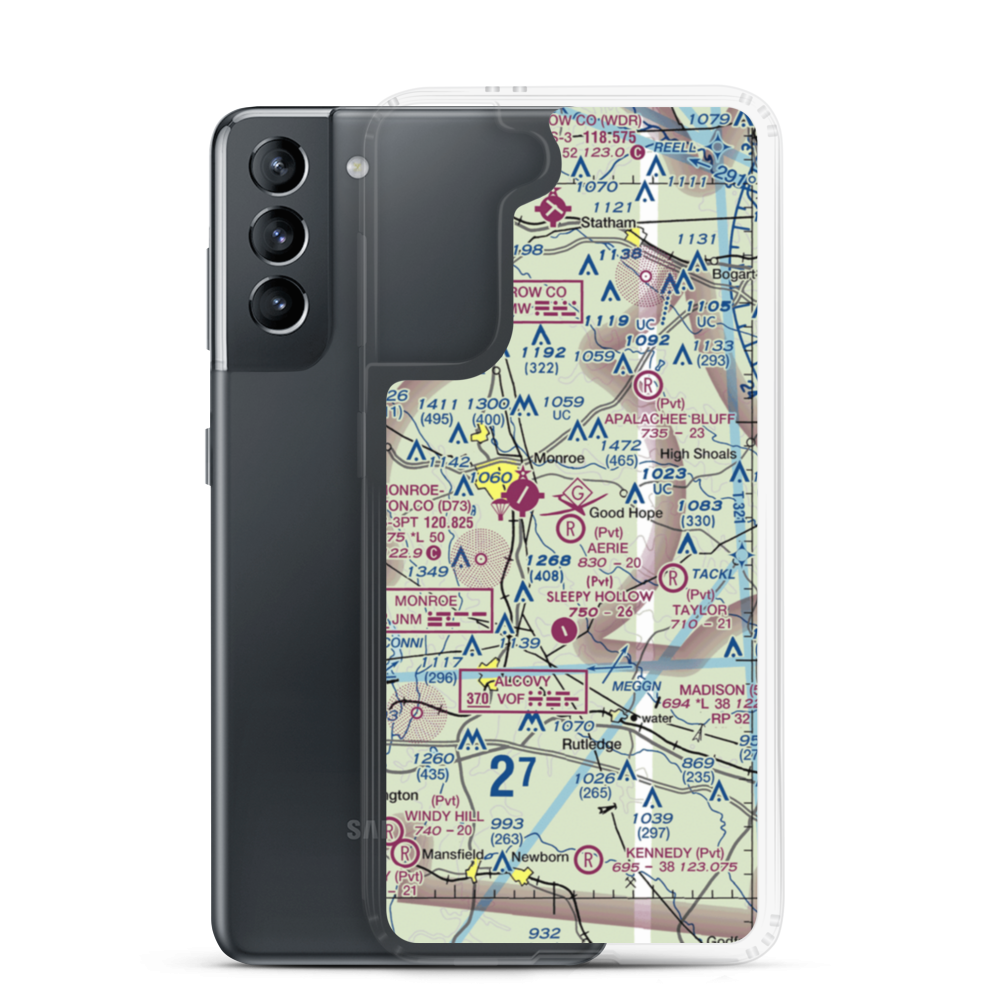 Aerie Airport (1GA9) VFR Sectional Samsung Case Samsung Galaxy S21 model shown