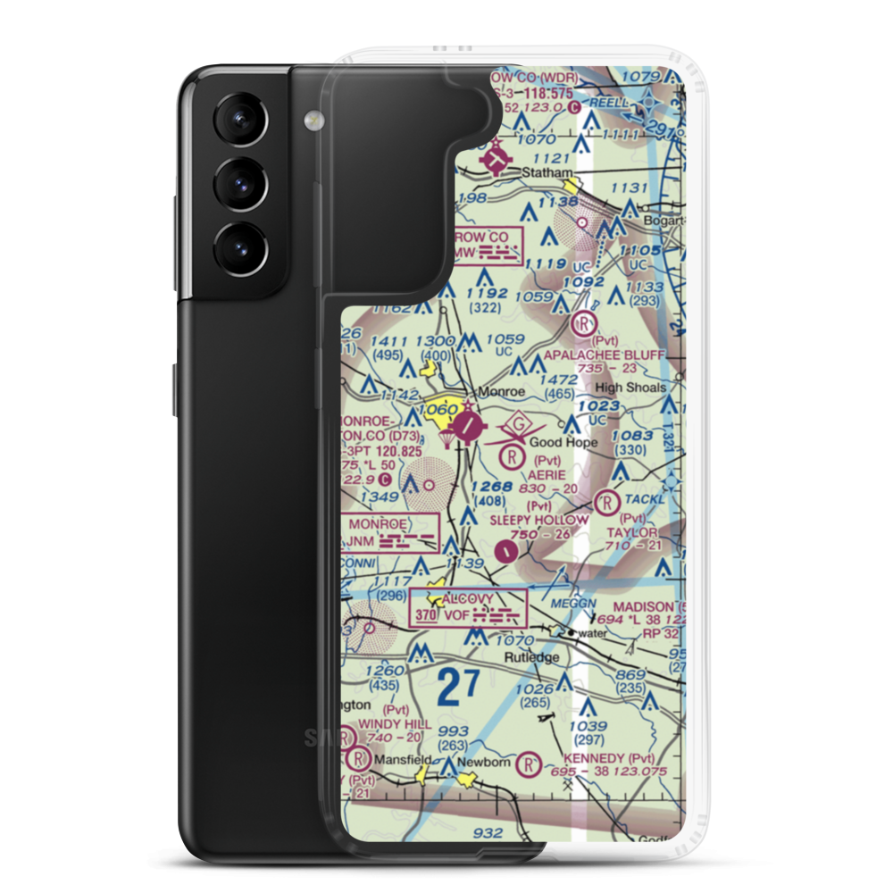 Aerie Airport (1GA9) VFR Sectional Samsung Case Samsung Galaxy S21 Plus model shown