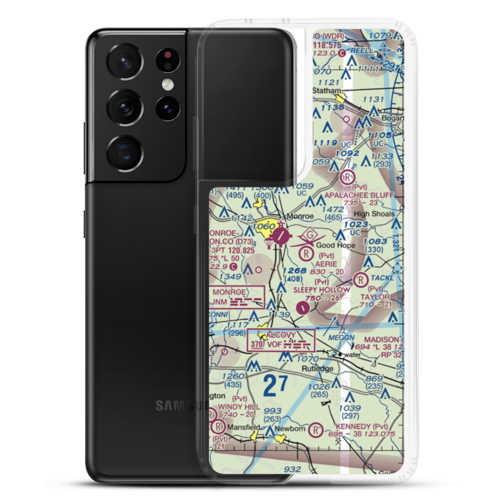 Aerie Airport (1GA9) VFR Sectional Samsung Case Samsung Galaxy S21 Ultra model shown