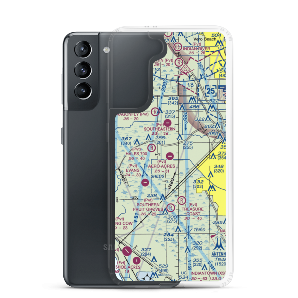 Aero Acres Airport (FD88) VFR Sectional Samsung Case Samsung Galaxy S21 model shown