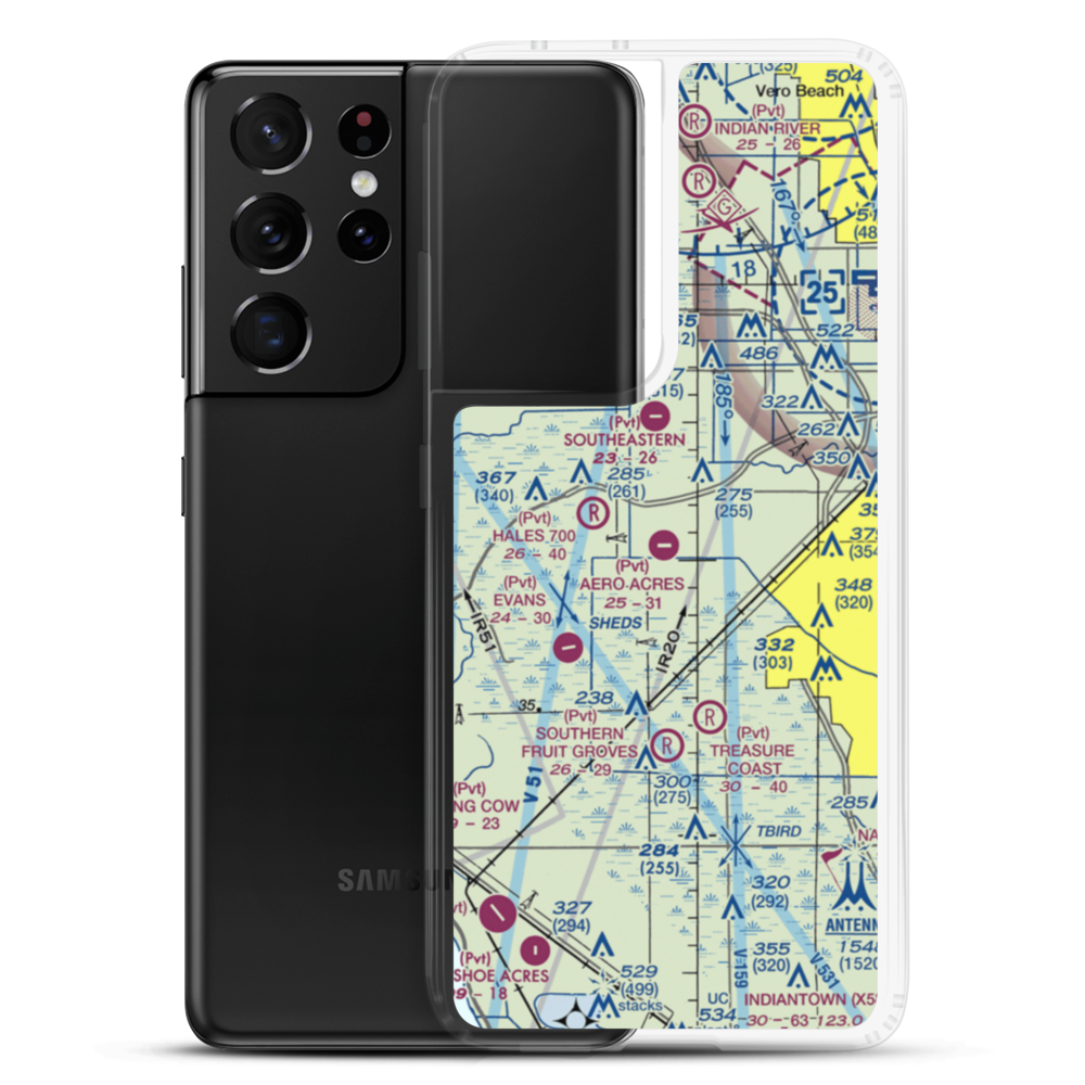 Aero Acres Airport (FD88) VFR Sectional Samsung Case Samsung Galaxy S21 Ultra model shown