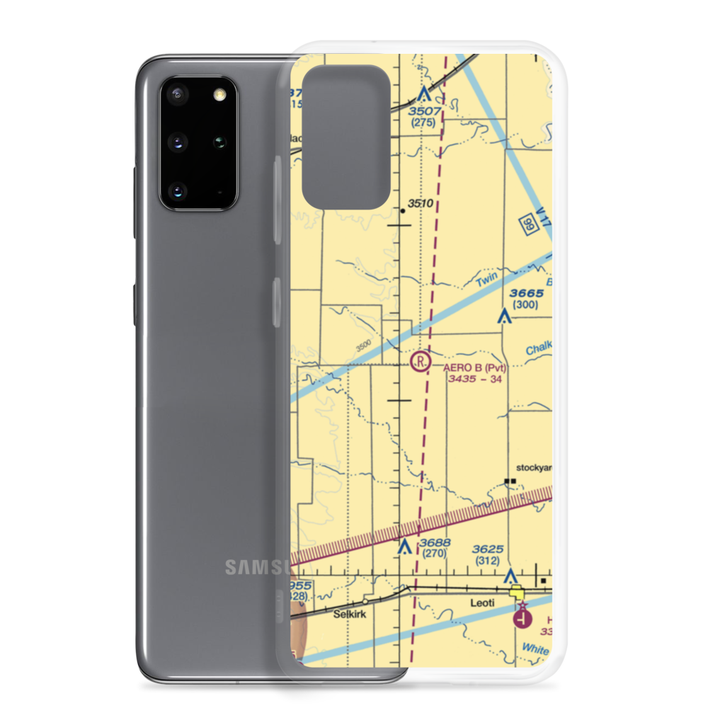 Aero B Ranch Airport (00AA) VFR Sectional Samsung Case Samsung Galaxy S20 Plus model shown