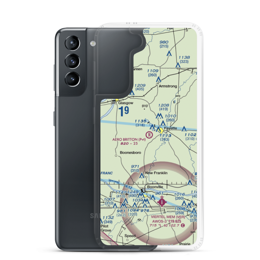 Aero Britton Airport (MU77) VFR Sectional Samsung Case Samsung Galaxy S21 model shown