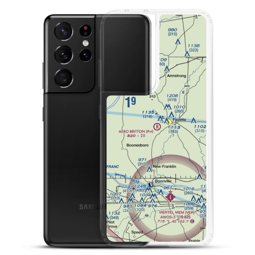 Aero Britton Airport (MU77) VFR Sectional Samsung Case Samsung Galaxy S21 Ultra model shown