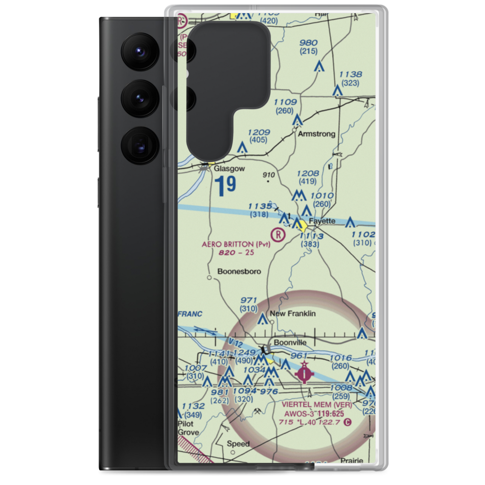 Aero Britton Airport (MU77) VFR Sectional Samsung Case Samsung Galaxy S22 Ultra model shown