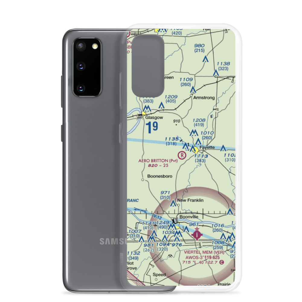 Aero Britton Airport (MU77) VFR Sectional Samsung Case Samsung Galaxy S20 model shown
