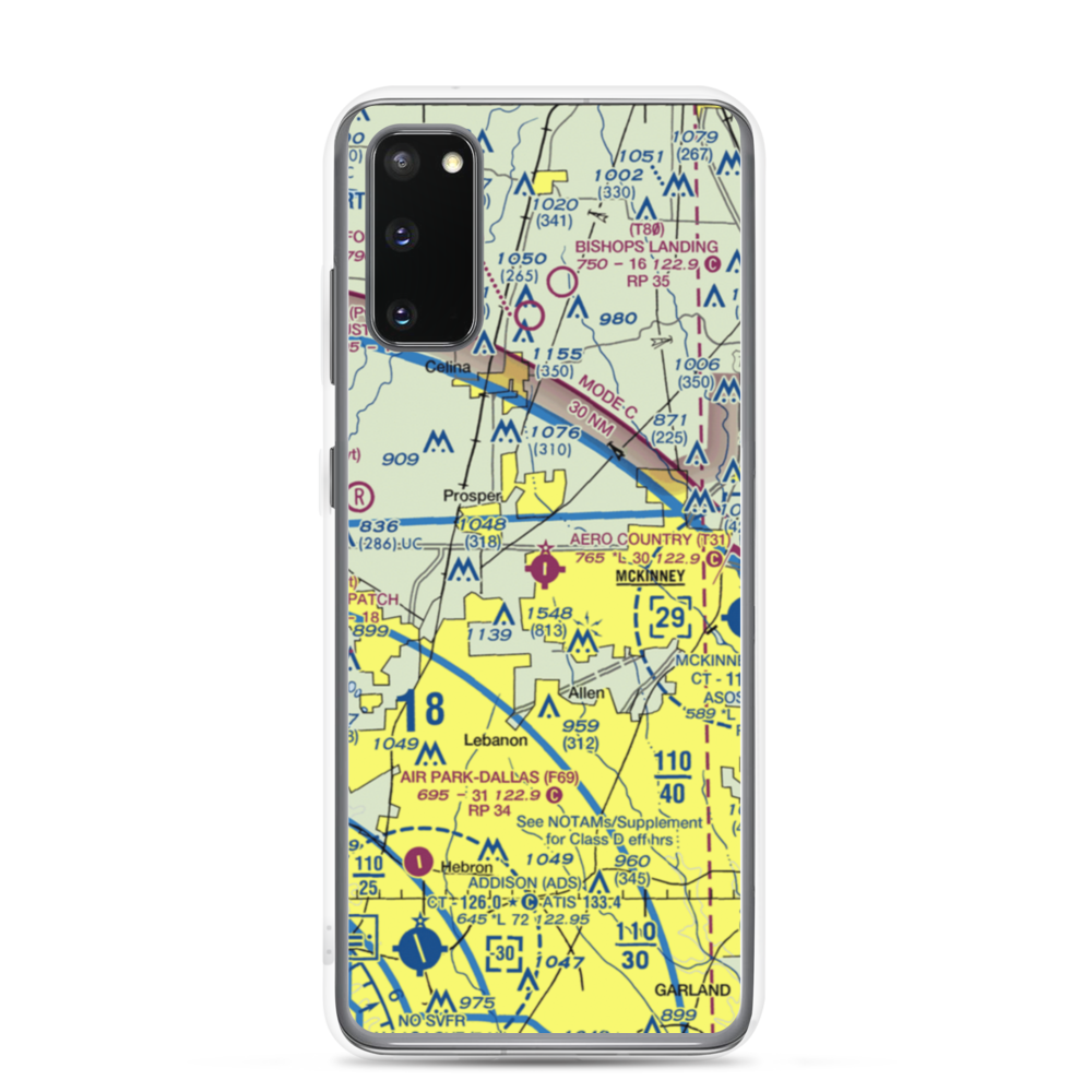 Aero Country Airport (T31) VFR Sectional Samsung Case Samsung Galaxy S20 model shown