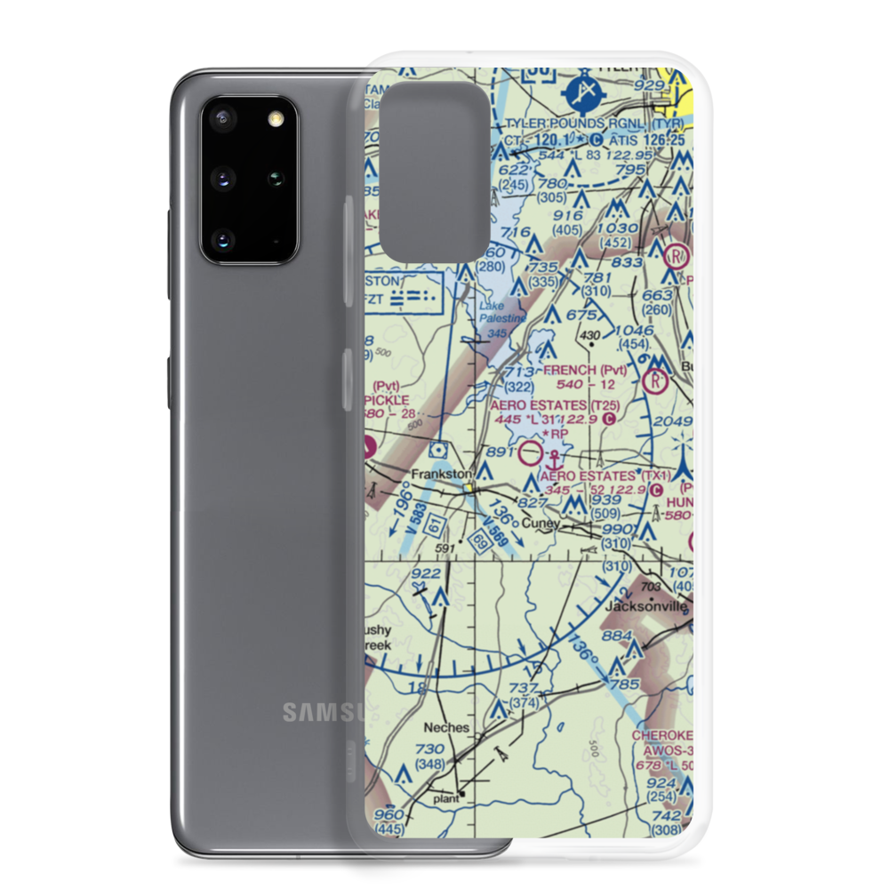 Aero Estates Airport (T25) VFR Sectional Samsung Case Samsung Galaxy S20 Plus model shown