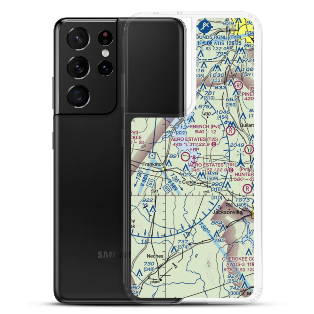 Aero Estates Seaplane Base (TX1) VFR Sectional Samsung Case Samsung Galaxy S21 Ultra model shown