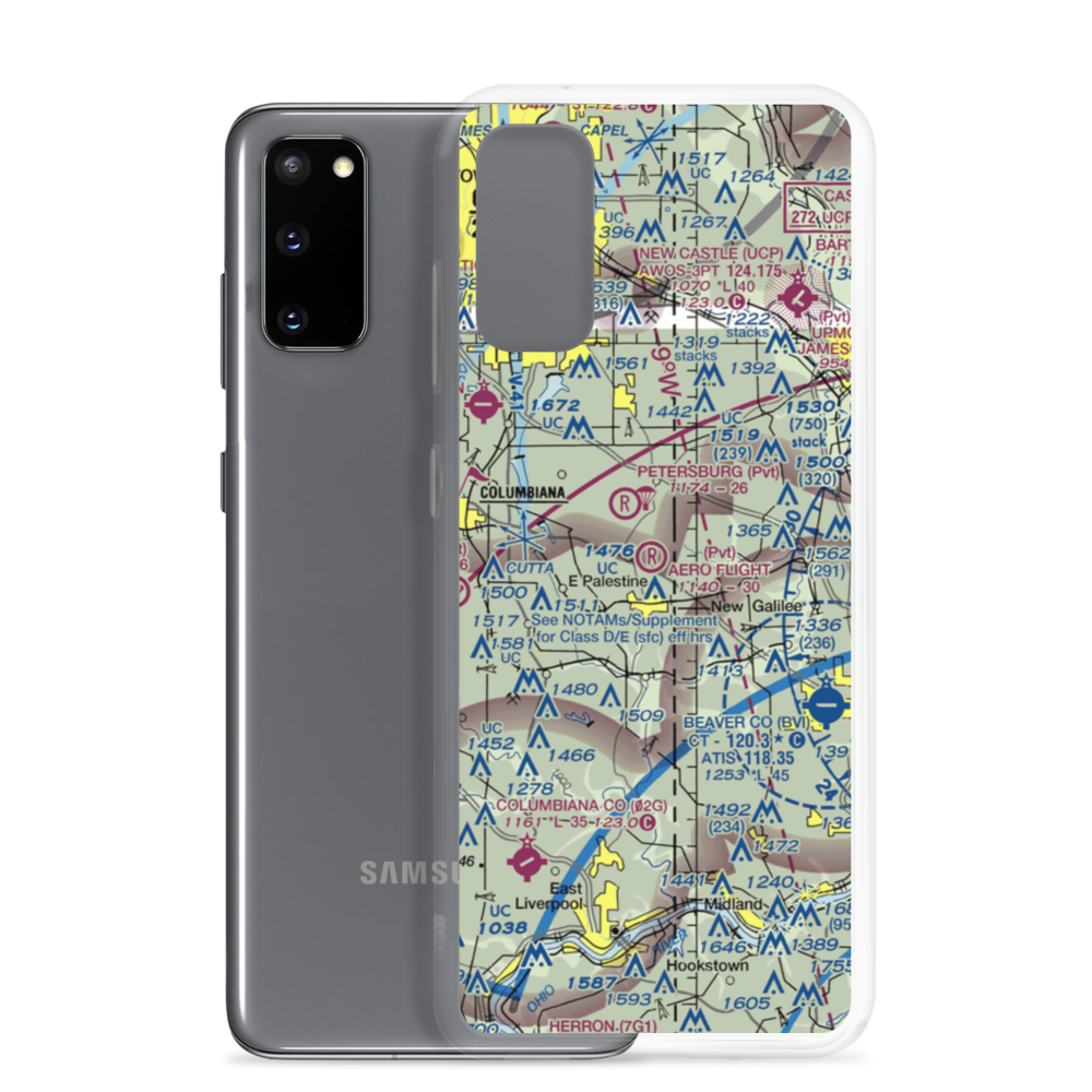Aero Flight Center Airport (55OI) VFR Sectional Samsung Case Samsung Galaxy S20 model shown