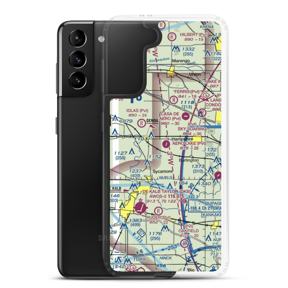 Aero Lake Estates Airport (30IS) VFR Sectional Samsung Case Samsung Galaxy S21 Plus model shown