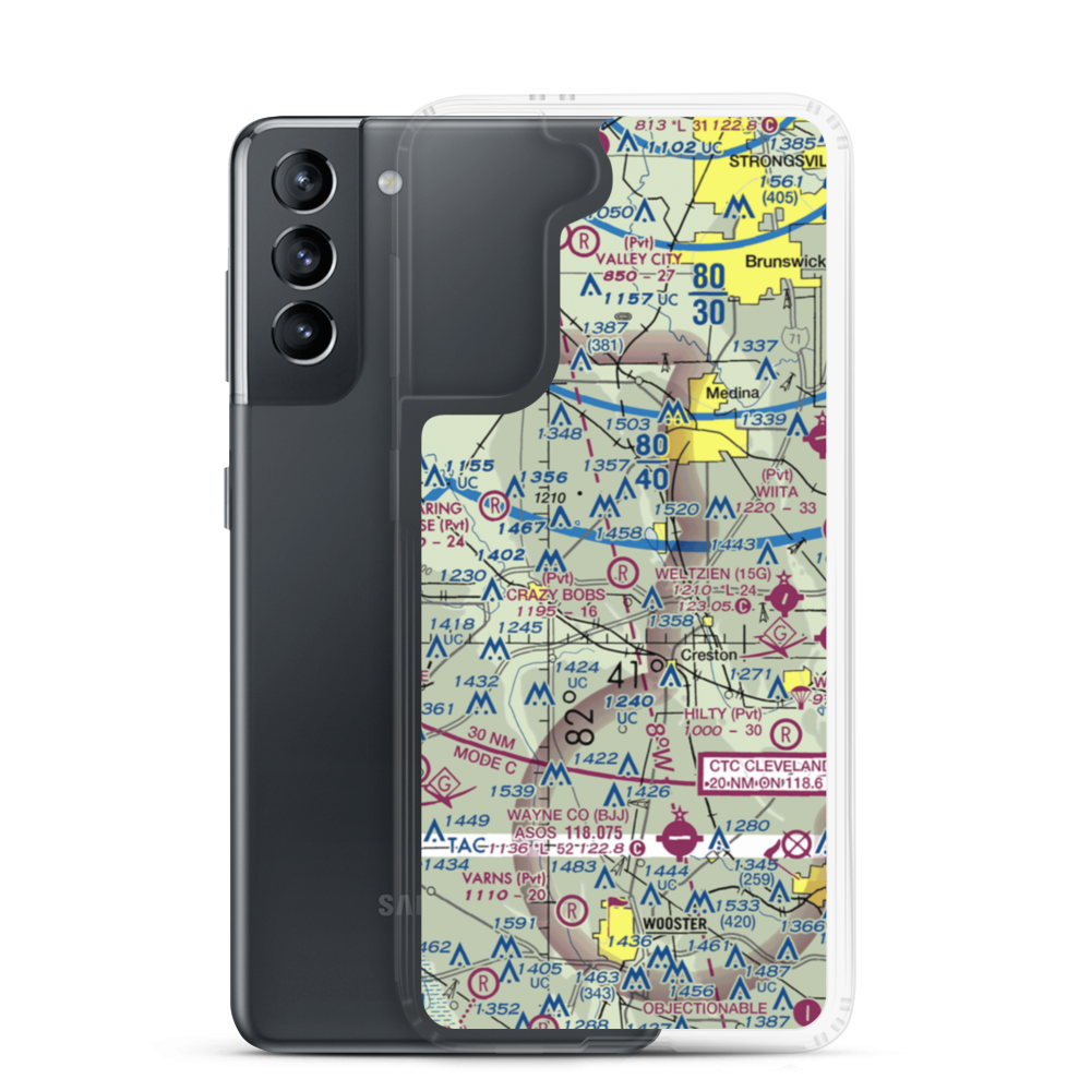 Aero Lake Farm Airport (2OI4) VFR Sectional Samsung Case Samsung Galaxy S21 model shown