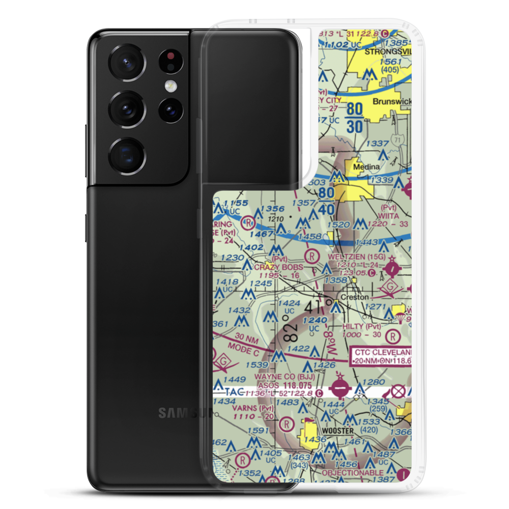 Aero Lake Farm Airport (2OI4) VFR Sectional Samsung Case Samsung Galaxy S21 Ultra model shown